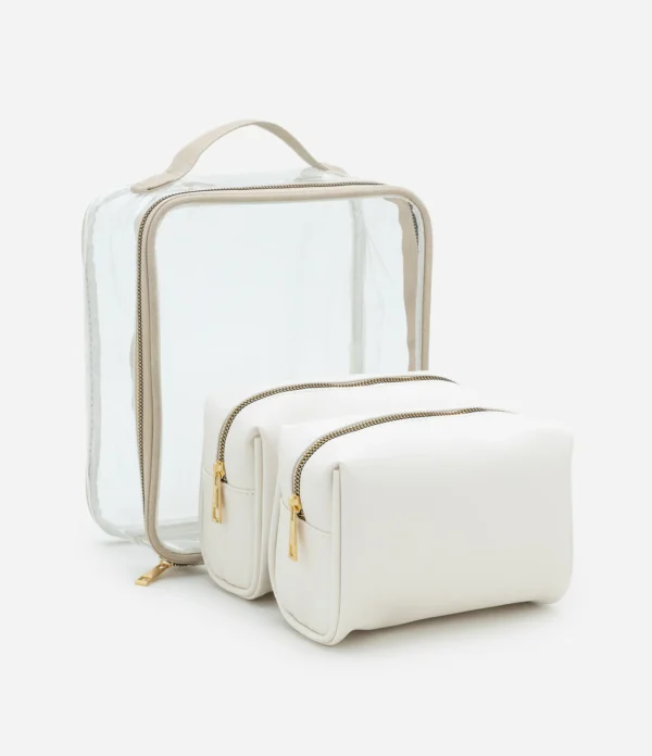 Kit 03 Nécessaires com Alça Off White
